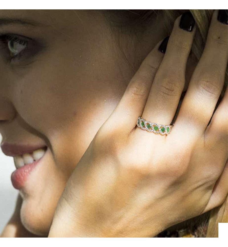 Bague Green Tarlac - Or Jaune 375/1000