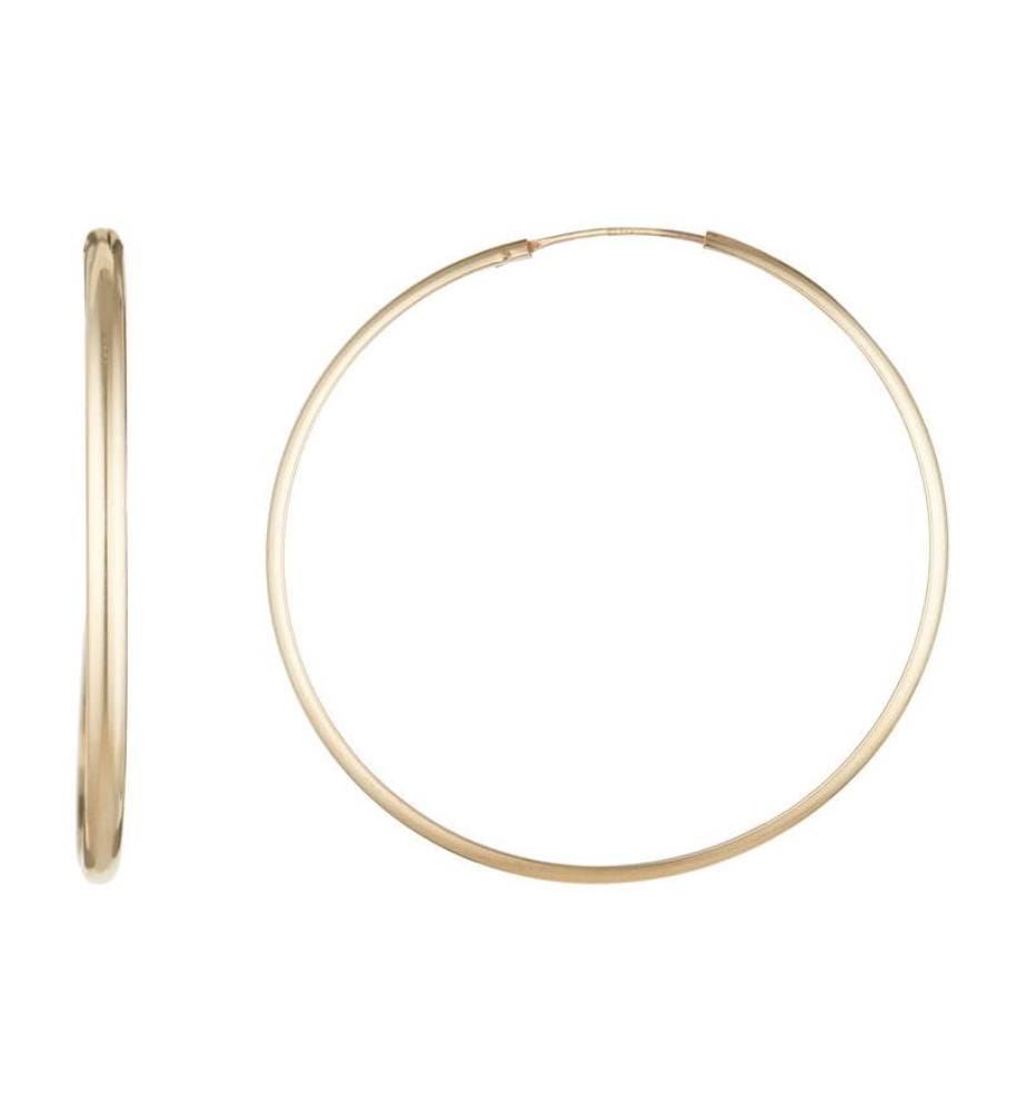 Boucles d'Oreille Créoles dorées - Or Jaune