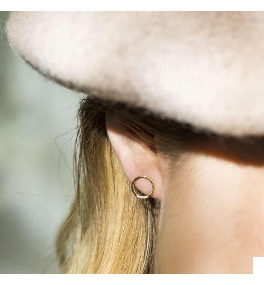 Boucles d'Oreilles cercle - Or Jaune 375/1000