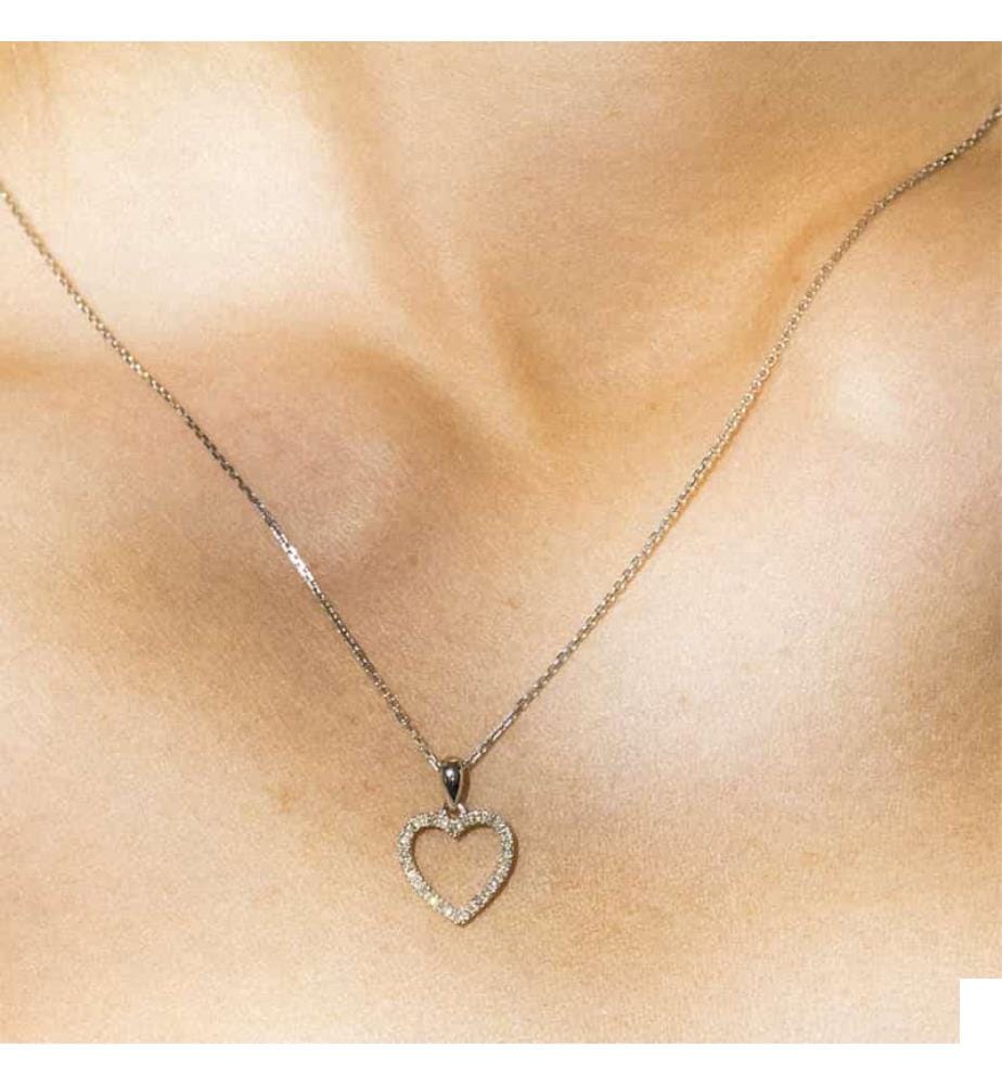 Pendentif élue de ton Coeur - Or Blanc 375/1000