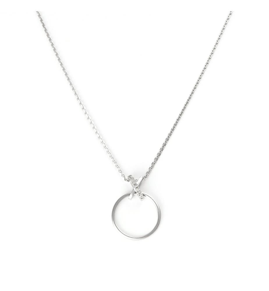 Pendentif Clair de lune - Or Blanc 375/1000