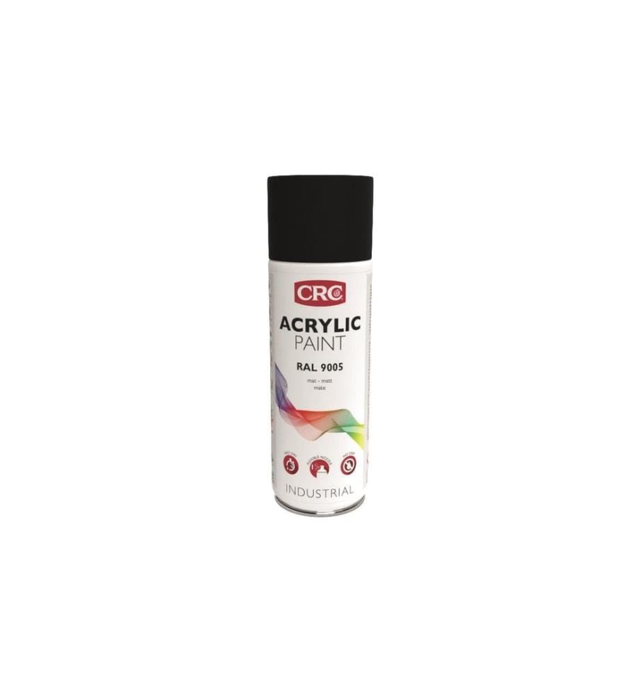 CRC - Peinture en spray ACRYLIC PAINT 9005 Noir mat profond 400 ml