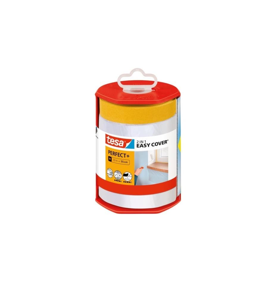 TESA - Film de protection Easy Cover Perfect+ Recharge M, 33 m x 550 mm