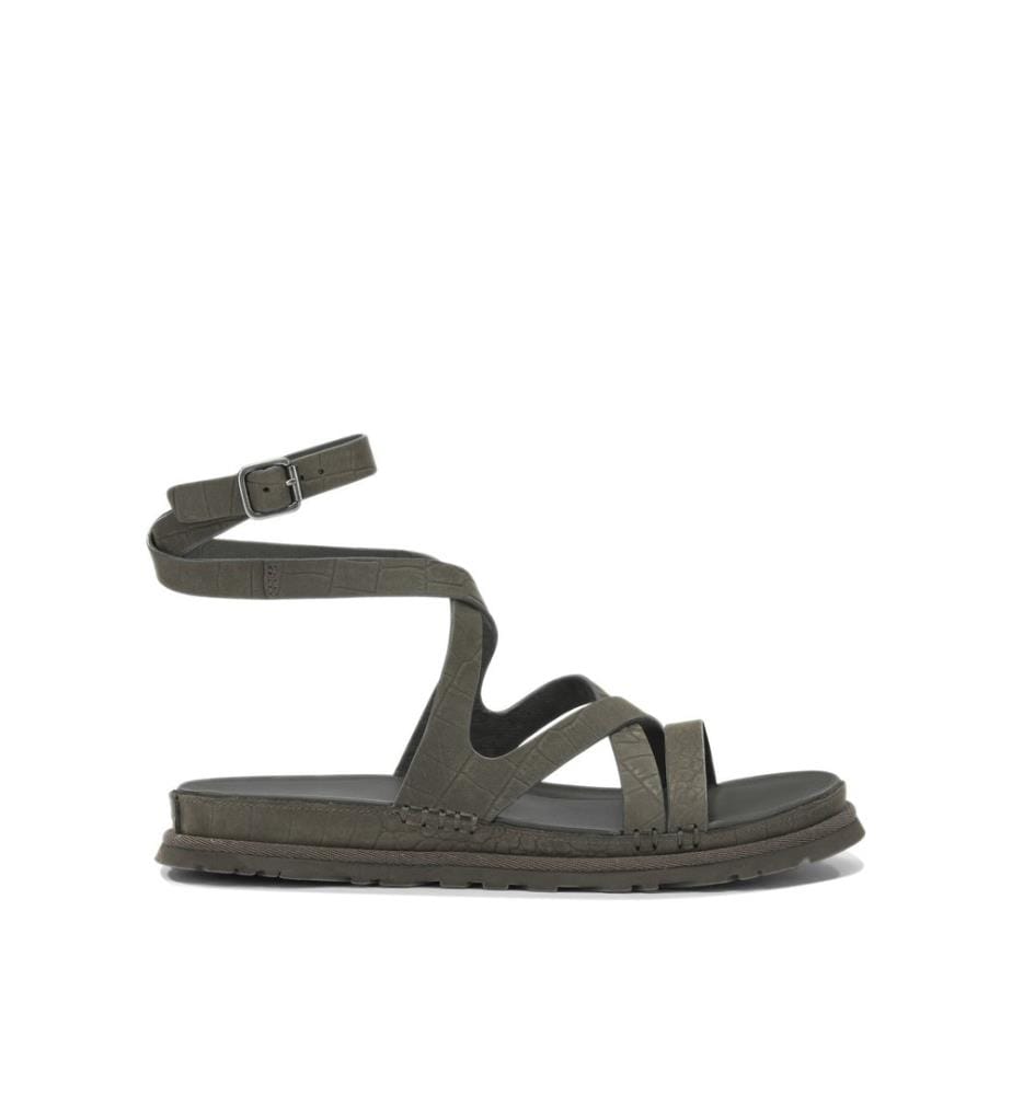 Sandales plates « GoldenGaze » - Vert