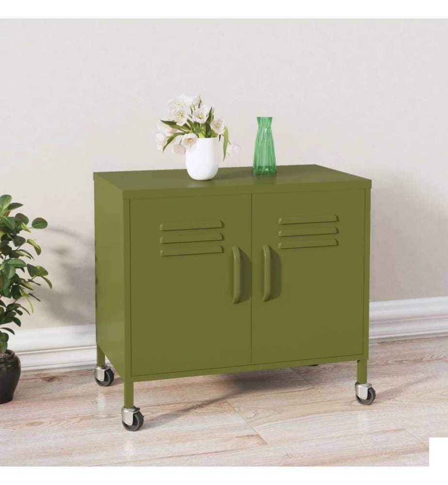Armoire de rangement Vert olive 60x35x56 cm Acier