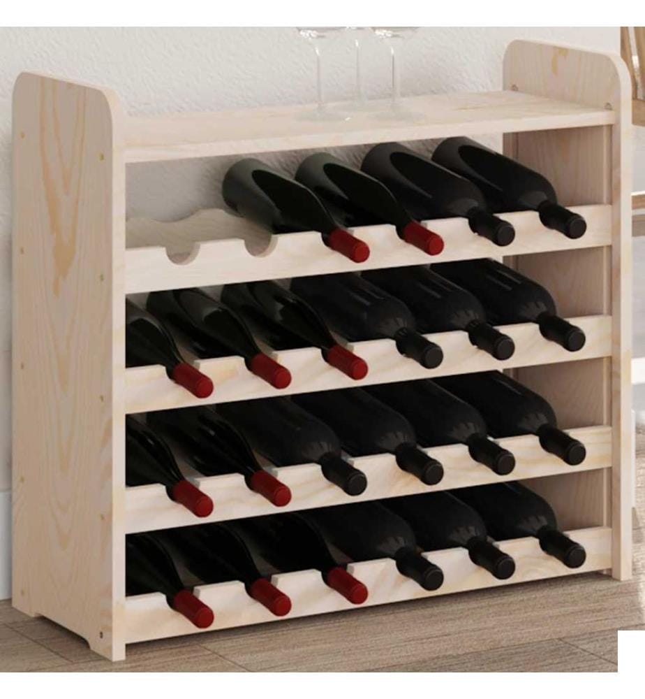 Casier à vin et panneau supérieur 67,5x25x60 cm bois pin massif