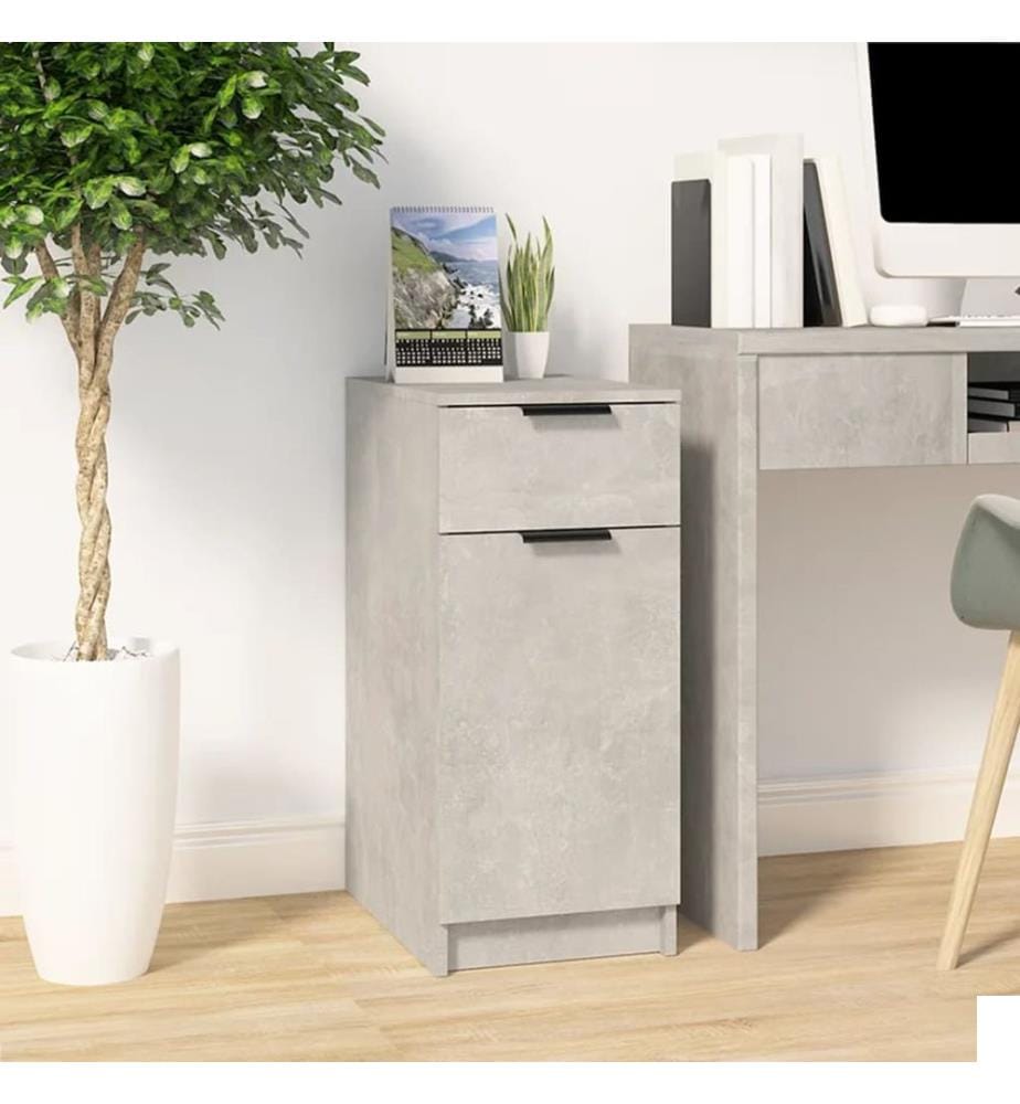 Armoire de bureau Gris béton 33,5x50x75 cm Bois d'ingénierie