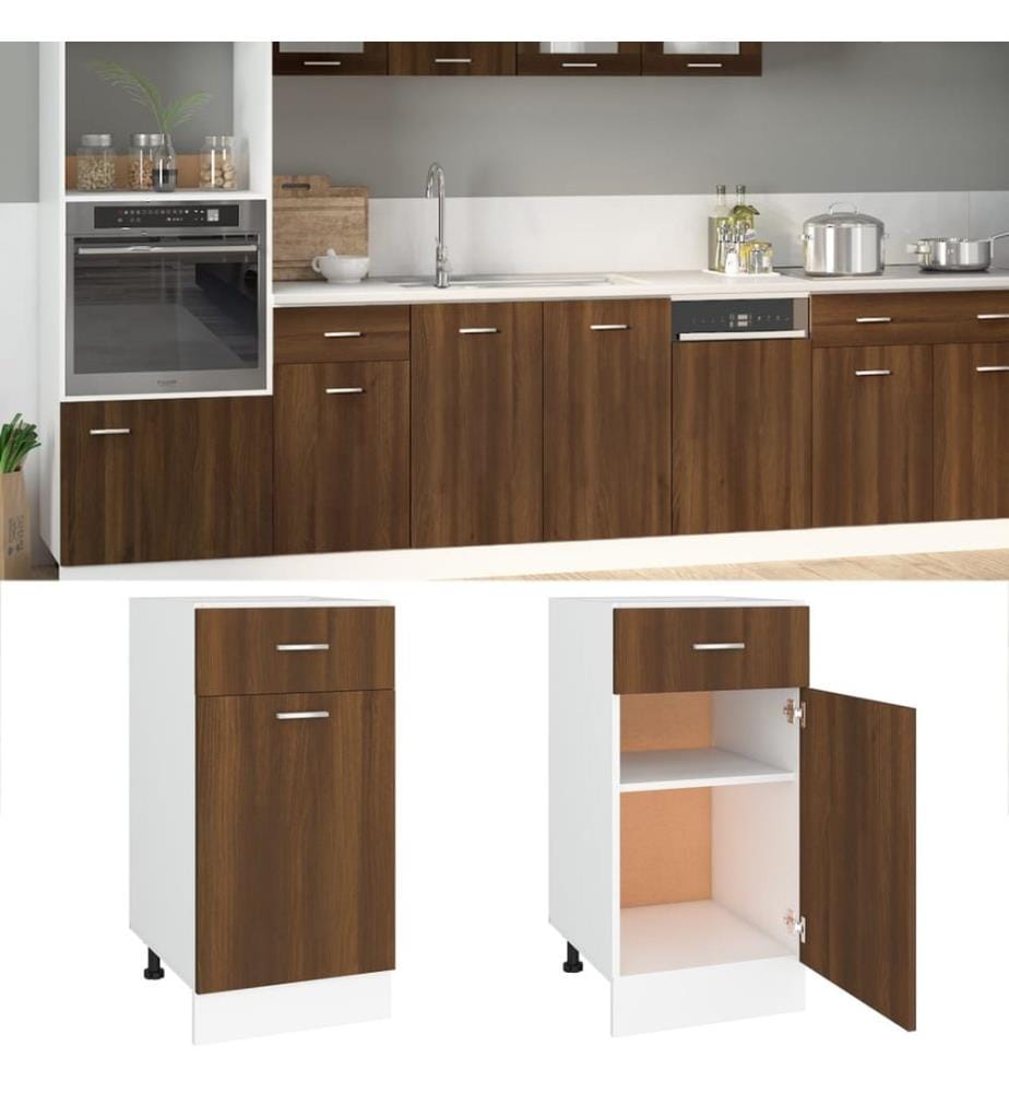 Armoire à tiroirs "Lyon" Chêne brun 40 x 46 x 81,5 cm Bois d'ingénierie