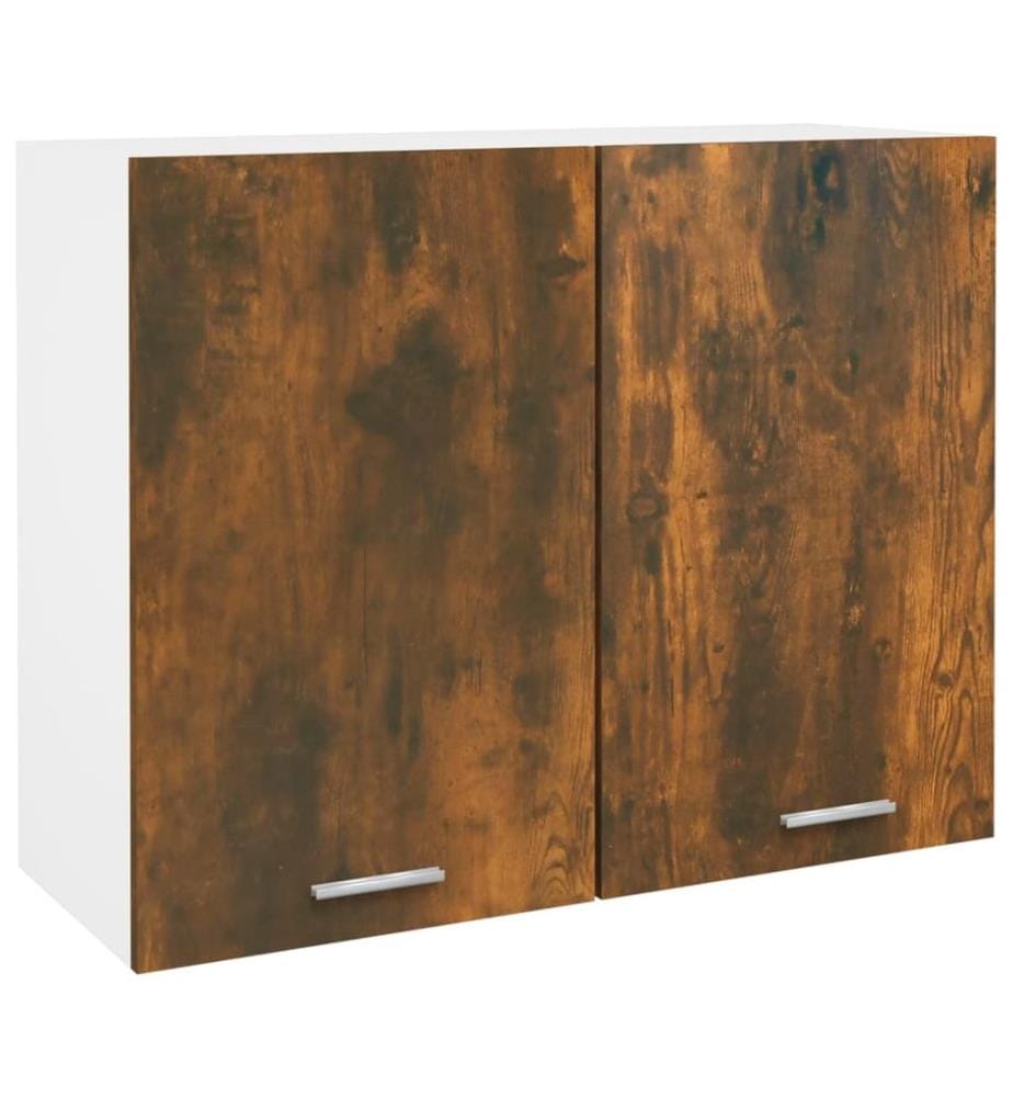 Armoire suspendue "Lyon" Chêne fumé 80 x 31 x 60 cm Bois d'ingénierie