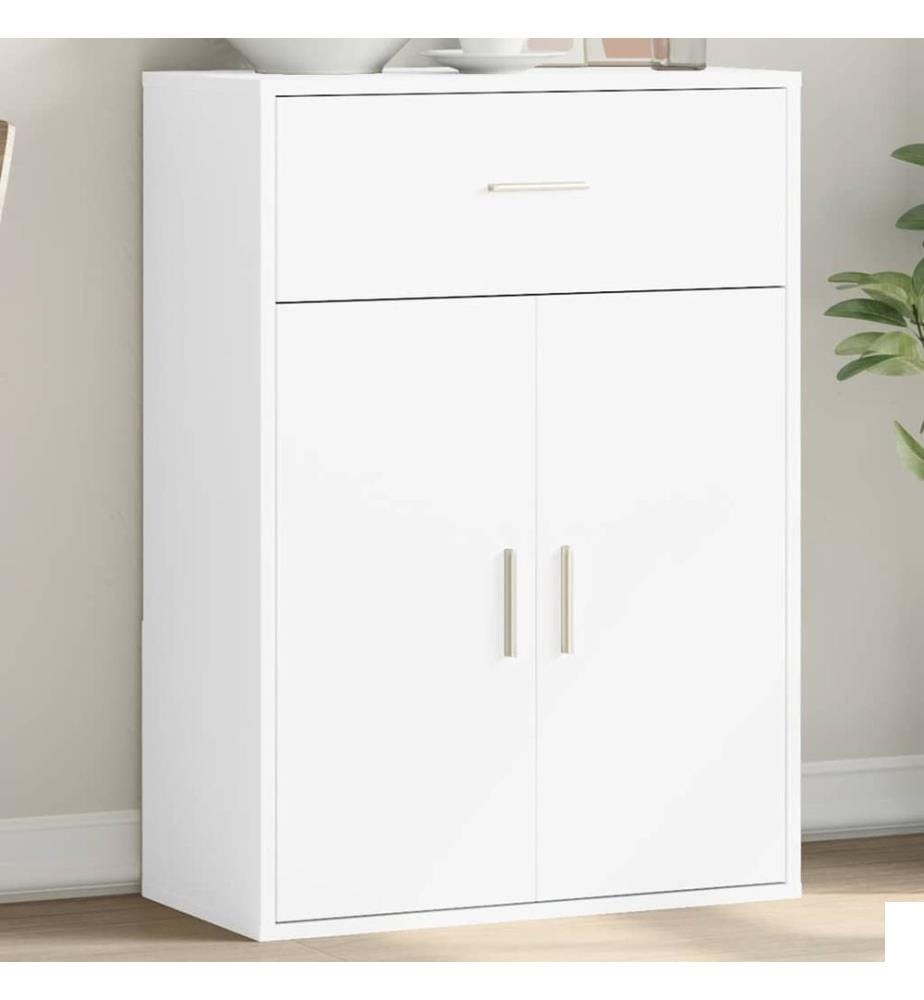 Buffet blanc 60x30x84 cm bois d'ingénierie