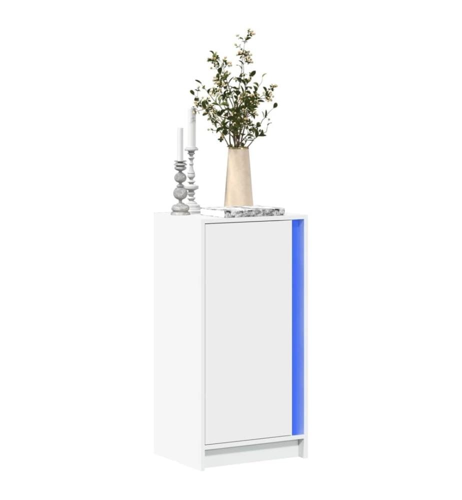 Buffet avec LED blanc 42,5x34x85 cm bois d'ingénierie