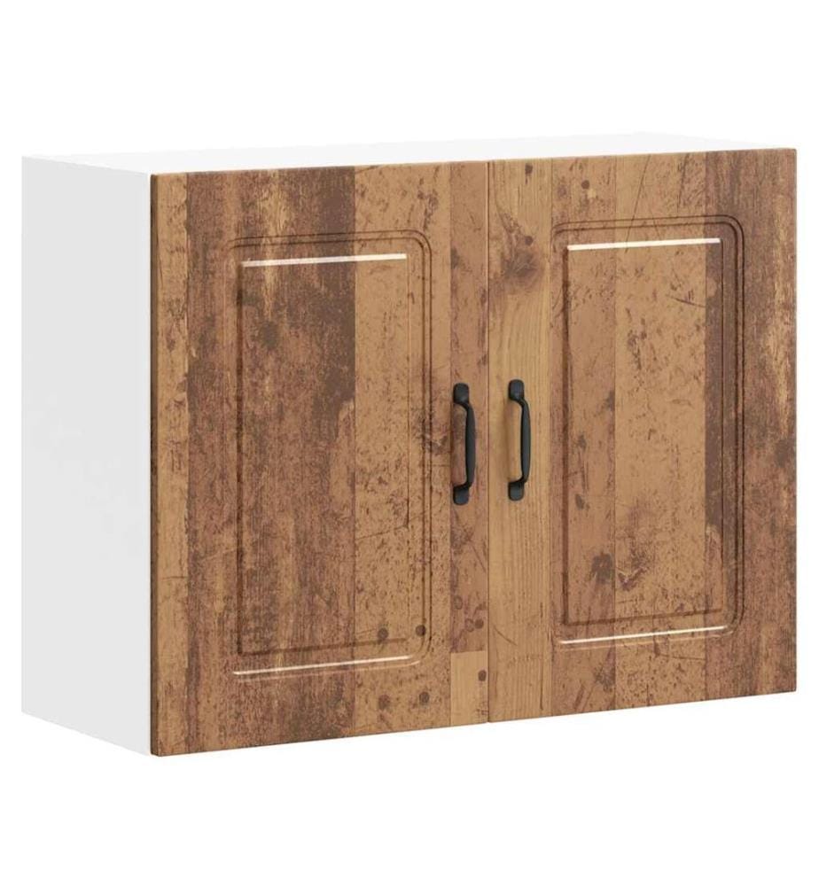 Armoire murale de cuisine Kalmar vieux bois bois d'ingénierie