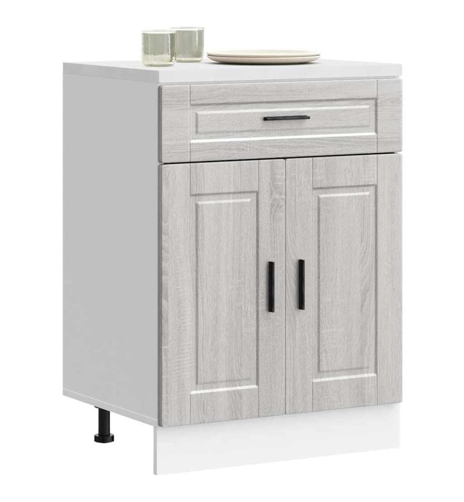 Armoire de cuisine Porto sonoma gris bois d'ingénierie