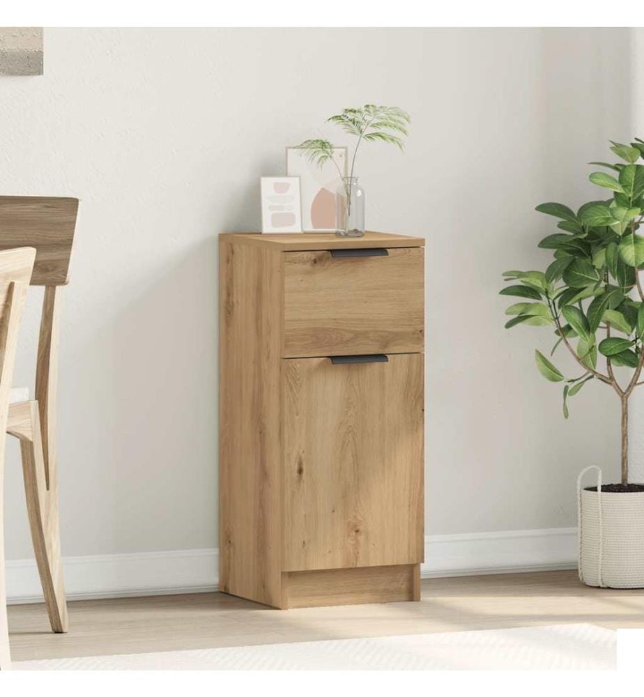 Buffet chêne artisanal 30x30x70 cm bois d'ingénierie