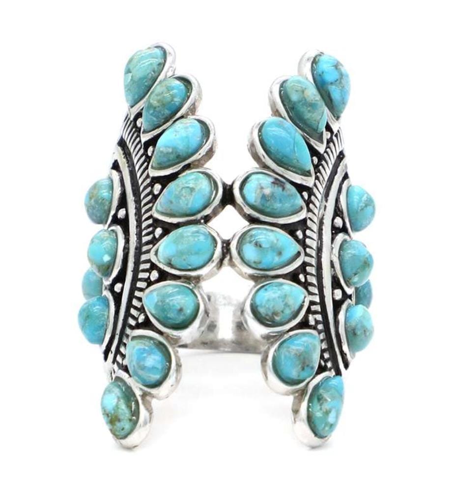 Bague Pacan Turquoise - Argenté