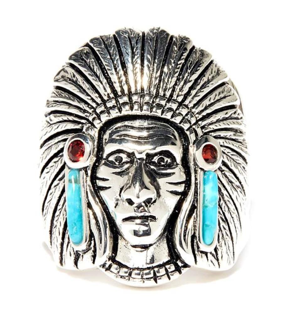 Bague Indien Coyul Turquoise - Argenté