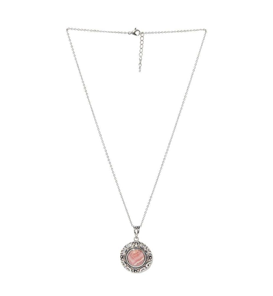 Pendentif Yakumech Rhodochrosite - Argenté
