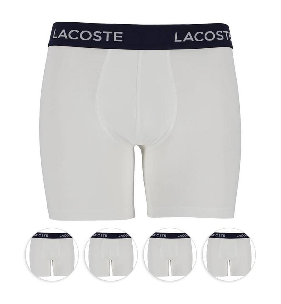 Pack de 5 Boxers Courts Coton Stretch - Blanc