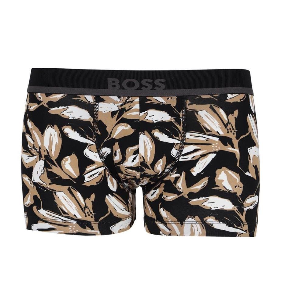 Boxer Trunk 365 Print - Noir, Blanc et Beige