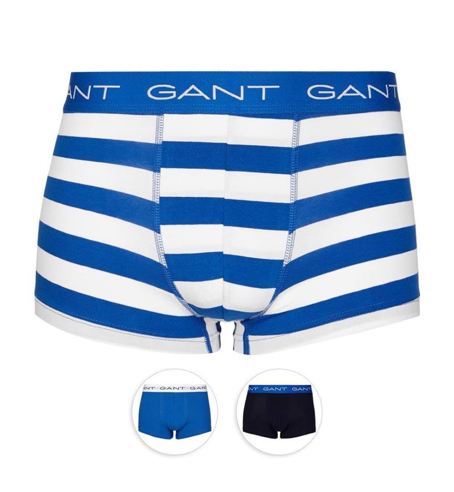 Pack de 3 Boxers à rayures - Bleu lapis