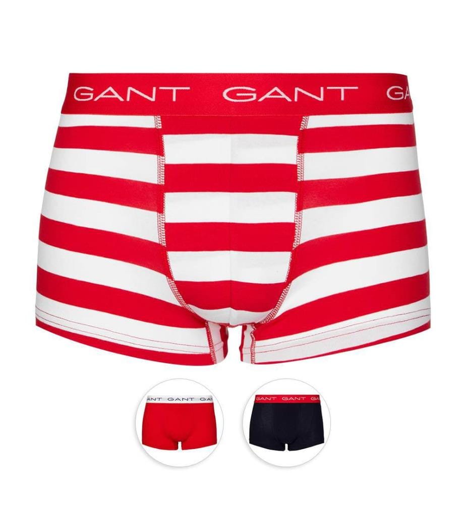 Pack de 3 Boxers Rayés - Rouge vif