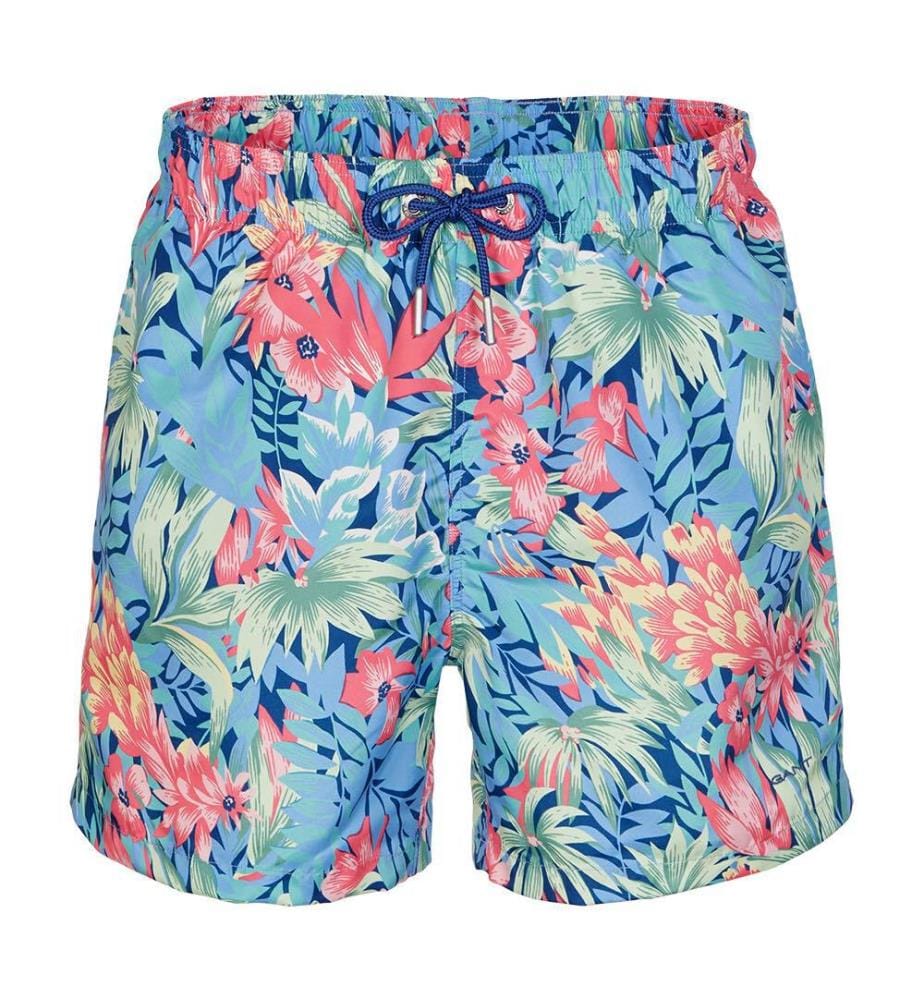 Short de bain à imprimé floral - Deep Cobalt
