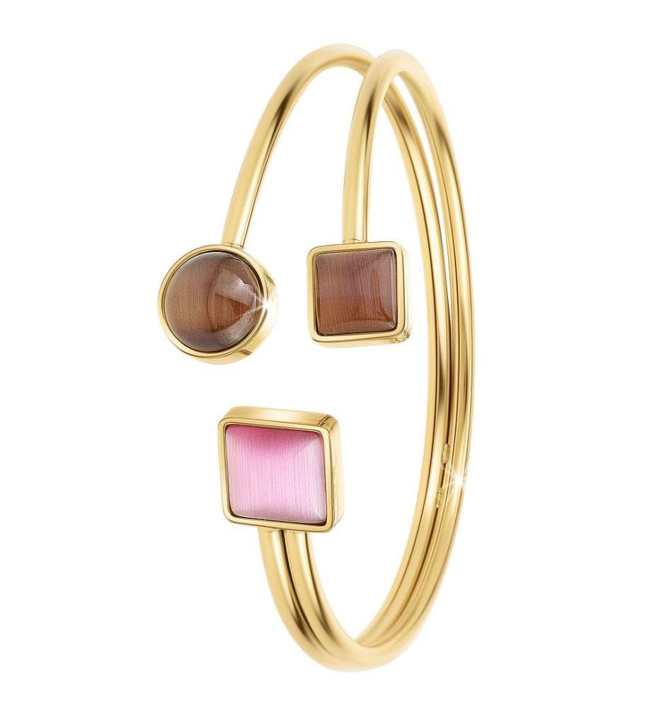 Bracelet orné de Cristaux scintillants - Doré