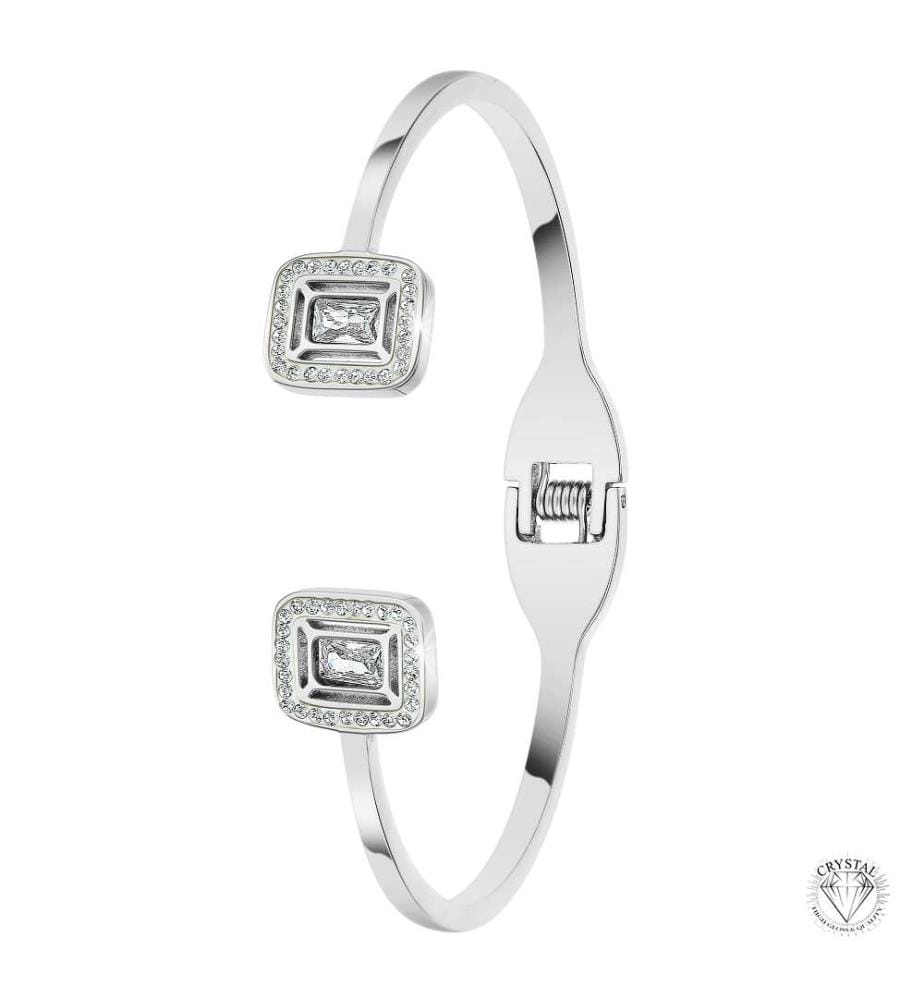 Bracelet orné de Cristaux scintillants - Argenté