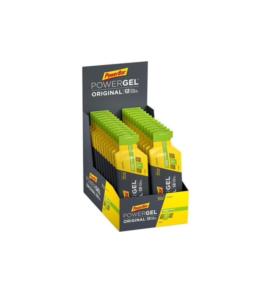 PowerBar - Nourriture sous forme de gel PowerGel Original + caféine Green Apple