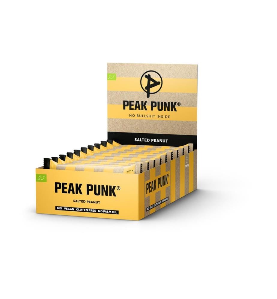 PEAK PUNK - Bio Oat Flapjack  Cacahuètes salées 12 x 60 g