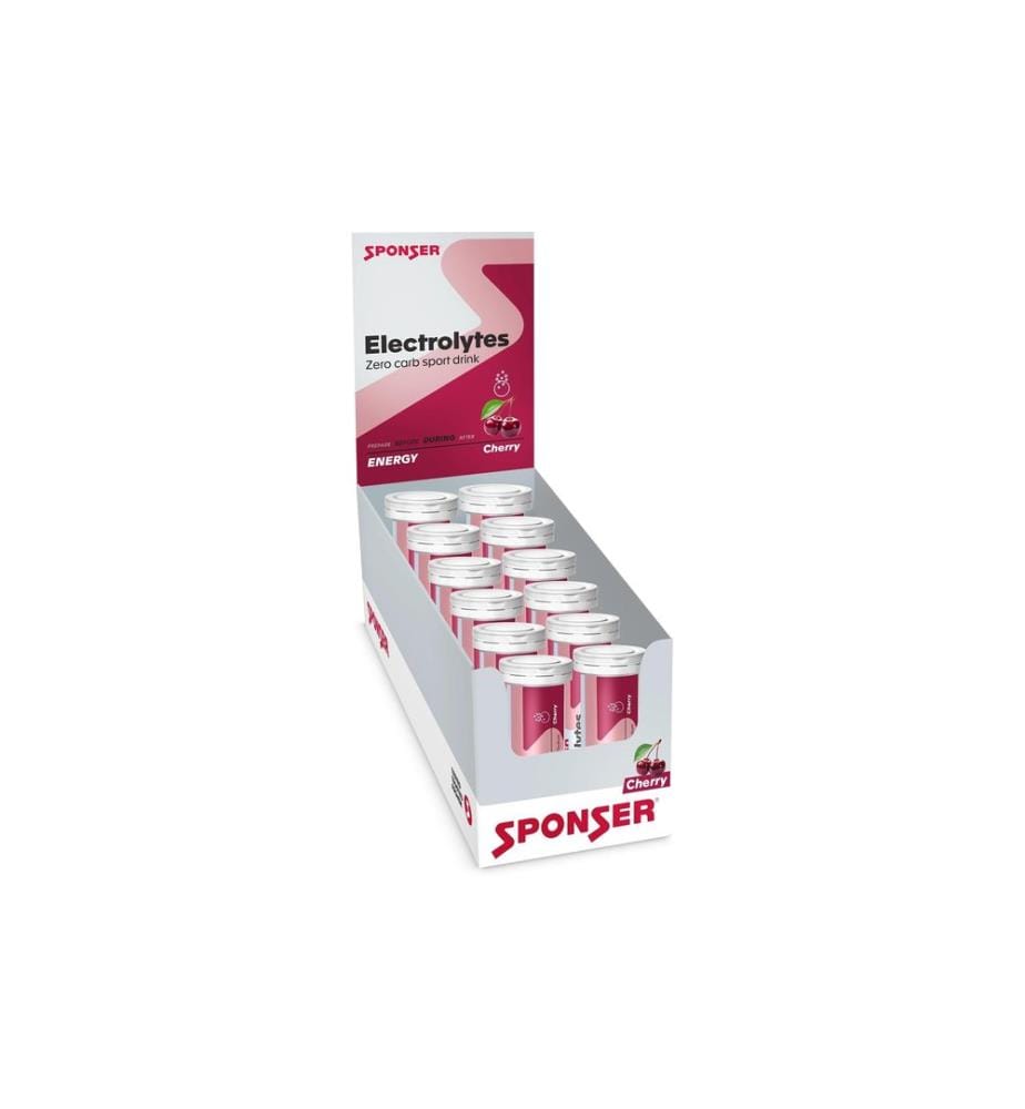 Sponser Electrolytes Tabs Cherry, 12 tubes