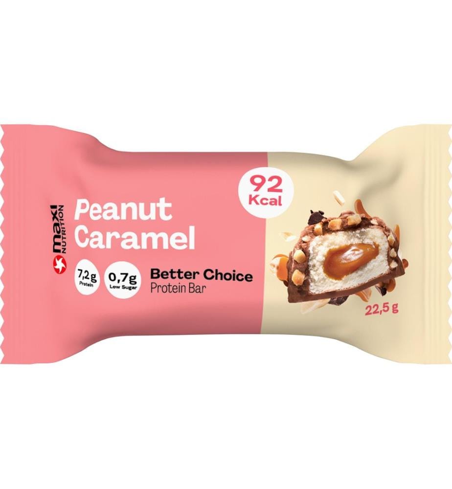 Maxi Nutrition - Barre Meilleur choix Peanut Caramel, 15x 23g