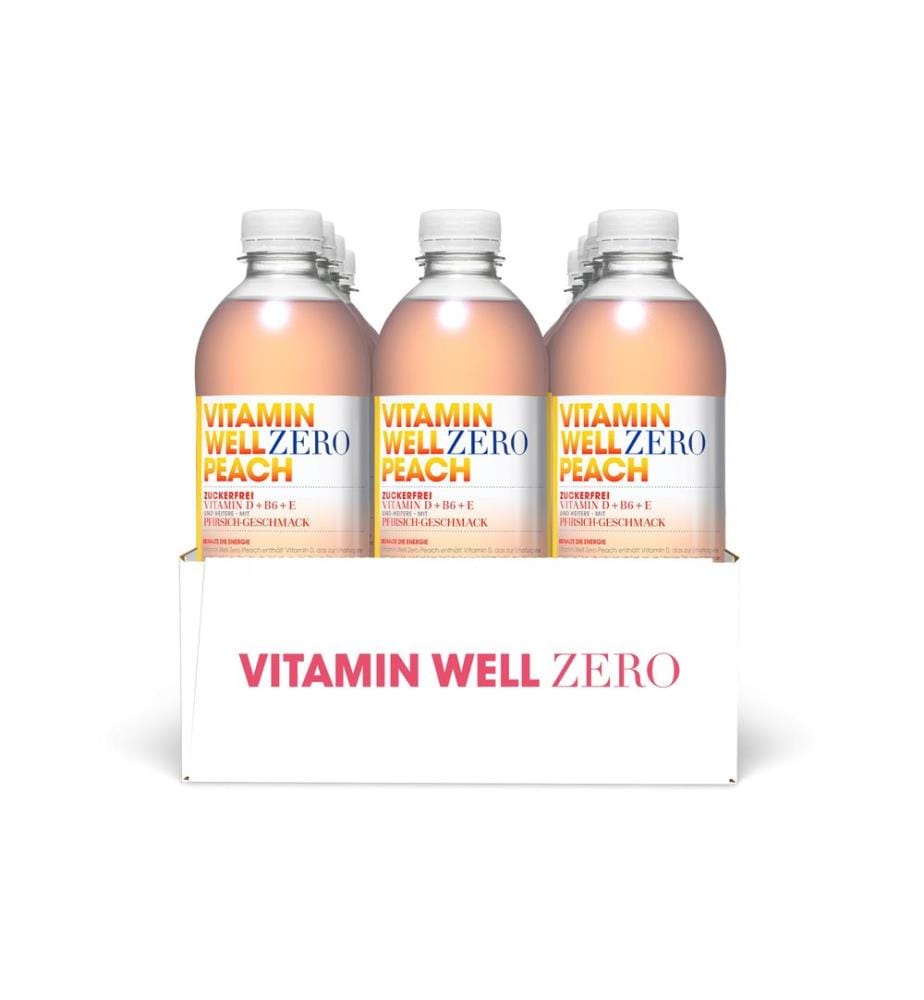 VITAMIN WELL - Zero Peach 12 x 0.5 l