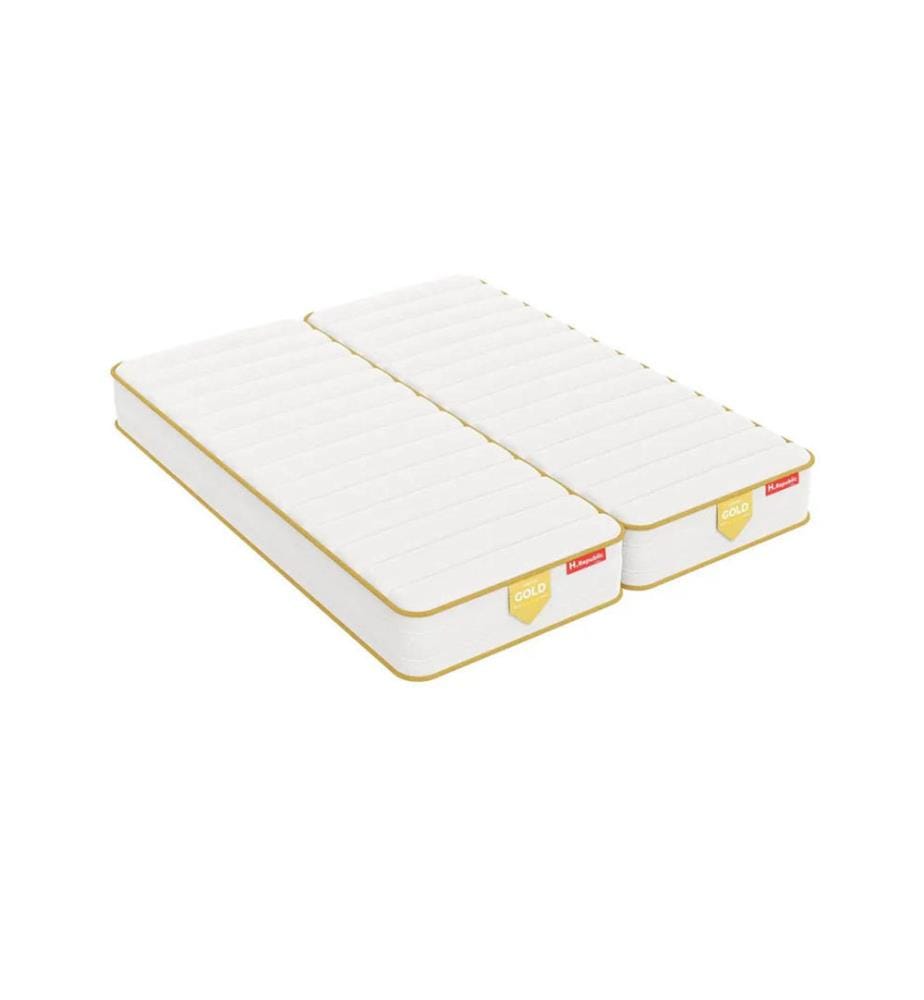 Matelas 80 x 200 ressorts ensachés et mousse PU Haute Densité - HGOLD 22 cm