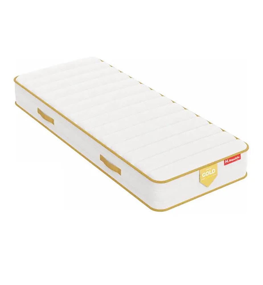 Matelas 90 x 200 ressorts ensachés et mousse PU Haute Densité - HGOLD 22 cm