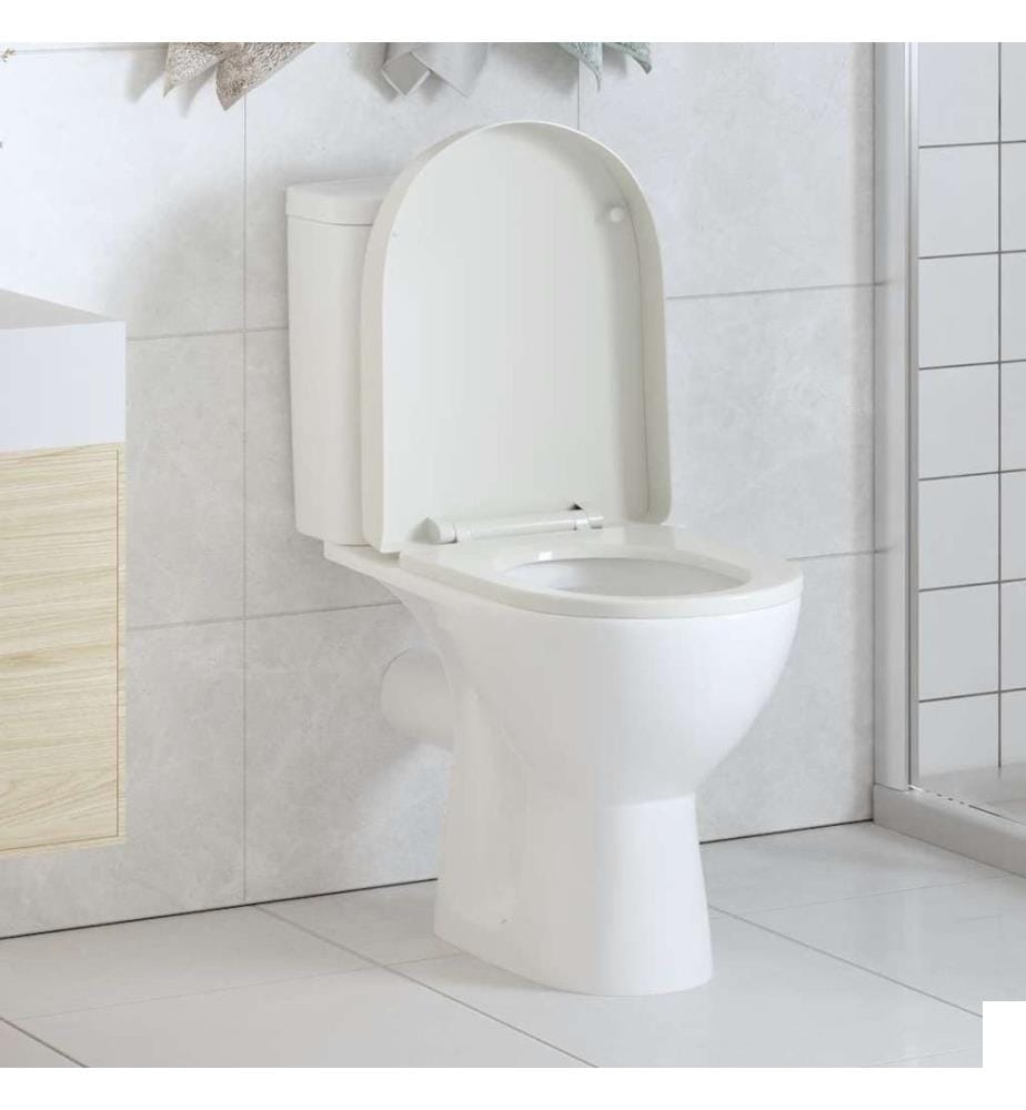 Abattant WC à fermeture en douceur Blanc Carré