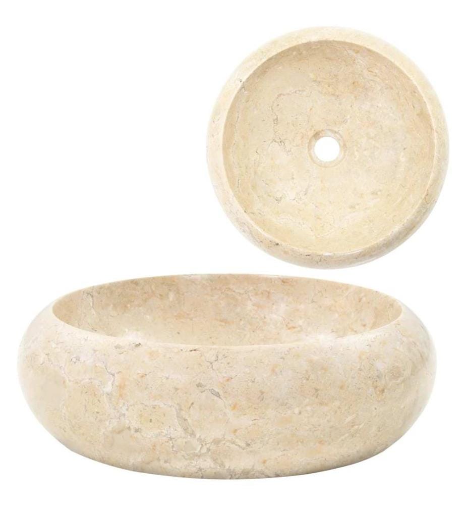 Lavabo 40 x 12 cm Marbre Crème