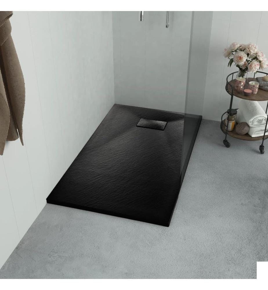 Bac de douche SMC Noir 100 x 80 cm