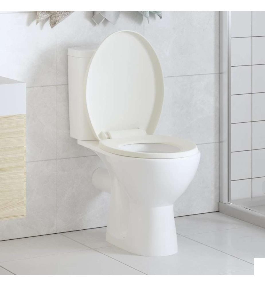 Abattant WC à fermeture en douceur Libération rapide Blanc