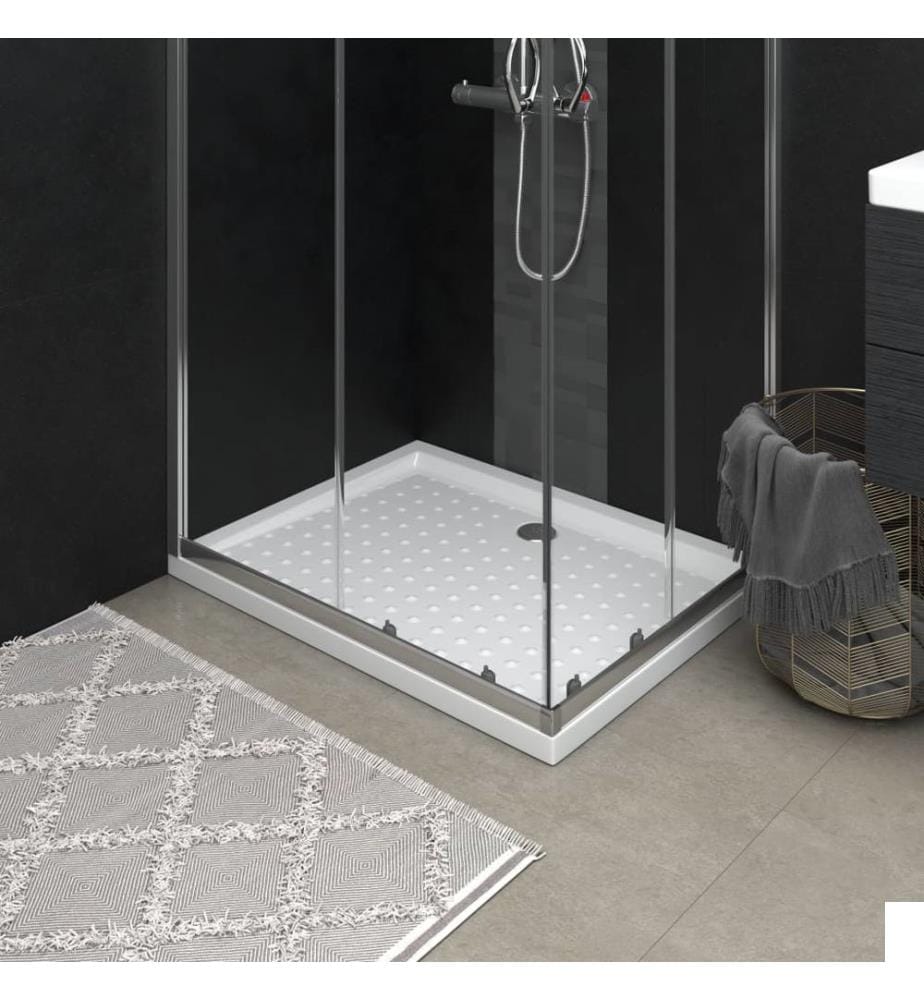 Receveur de douche avec picots Blanc 90x70x4 cm ABS