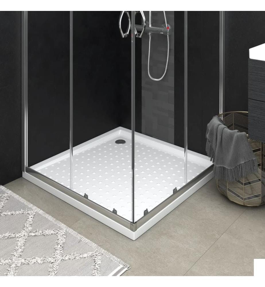 Receveur de douche avec picots Blanc 80x80x4 cm ABS
