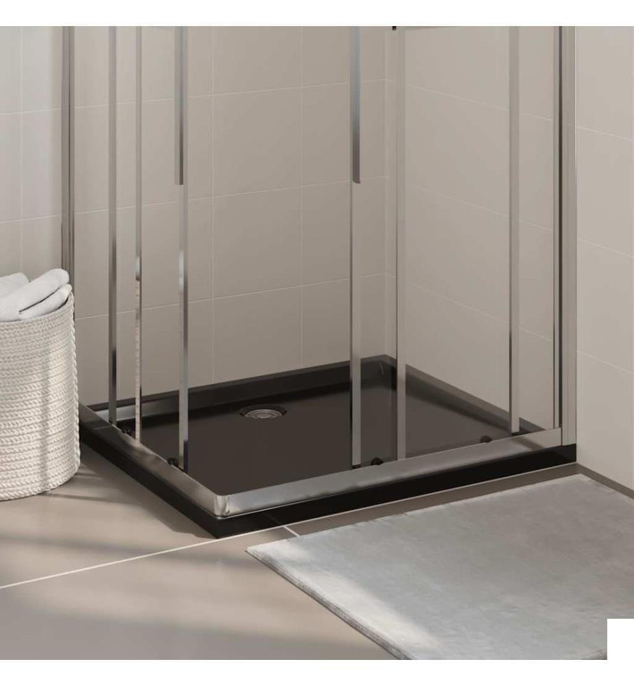 Receveur de douche rectangulaire ABS Noir 80x90 cm