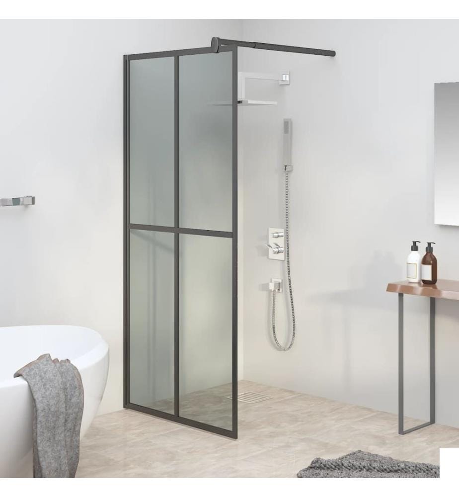 Écran de douche 80x195 cm Verre trempé foncé