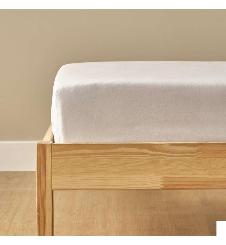 Drap-housse 100% coton Satin Basic King Size - Blanc