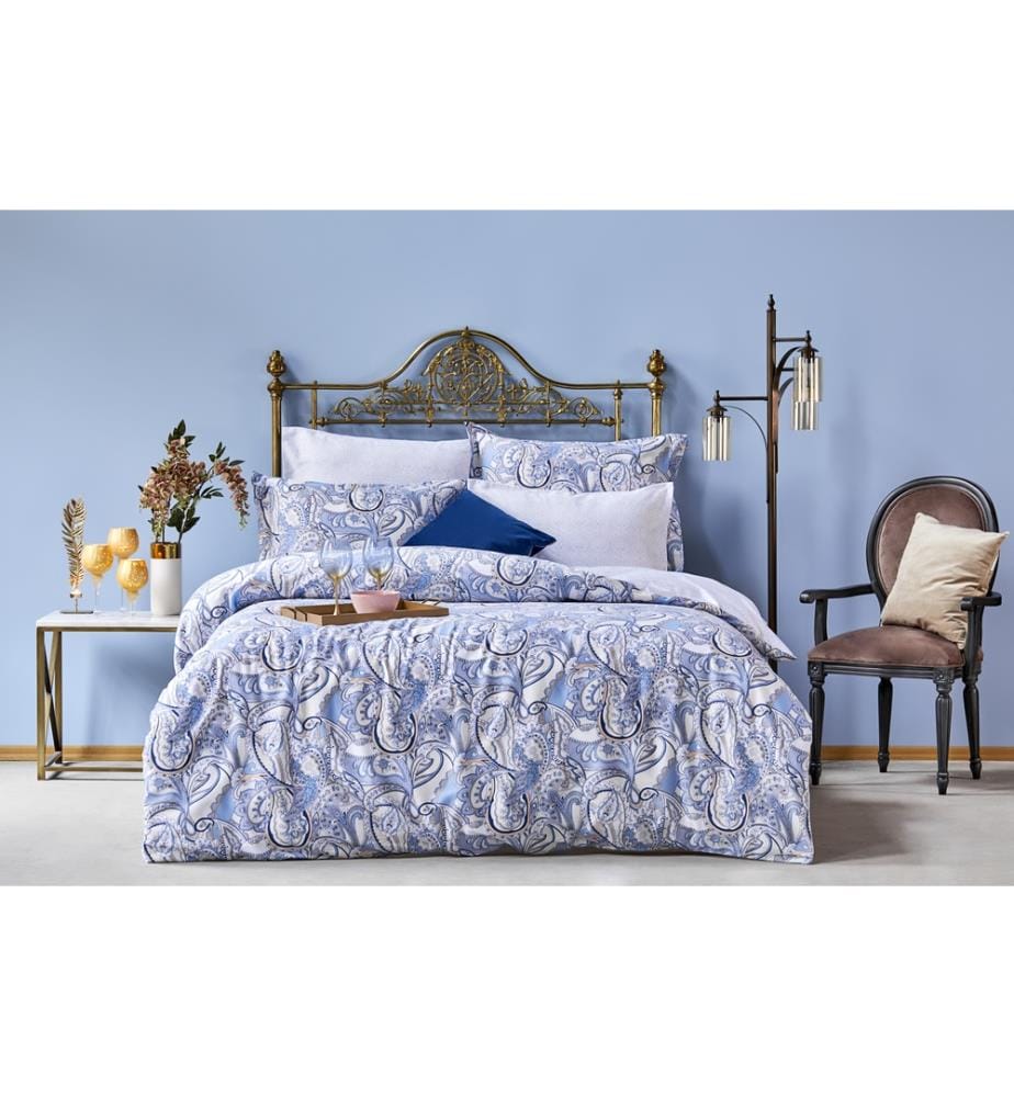 Housse de couette simple Bianca 135x200 cm - Bleu