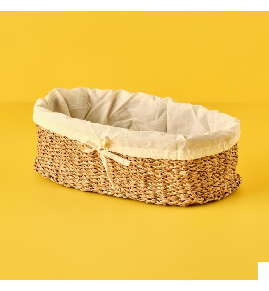 Panier ovale en tissu Diana 42x25 cm - Naturel