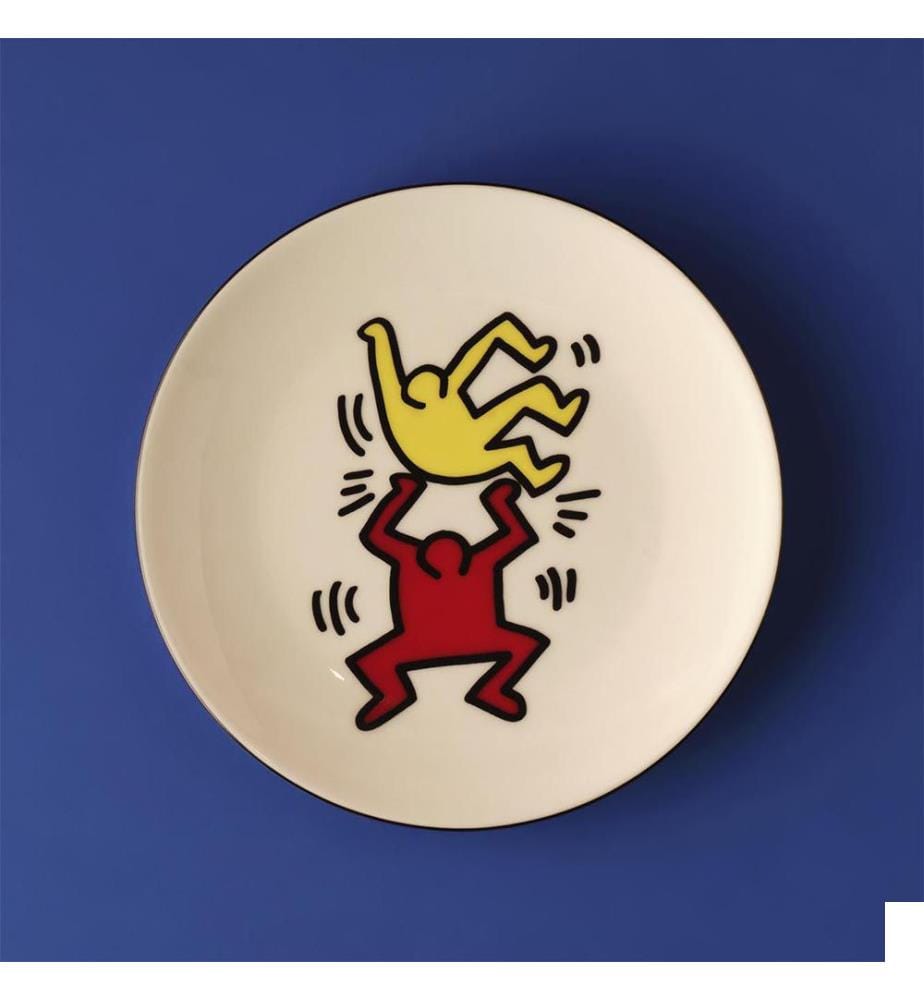 Assiette à pâtes double Keith Haring - Multicolore