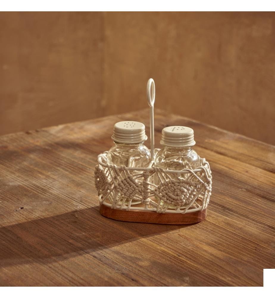 Set salière et poivrière Flick 14x9x20 cm - Naturel