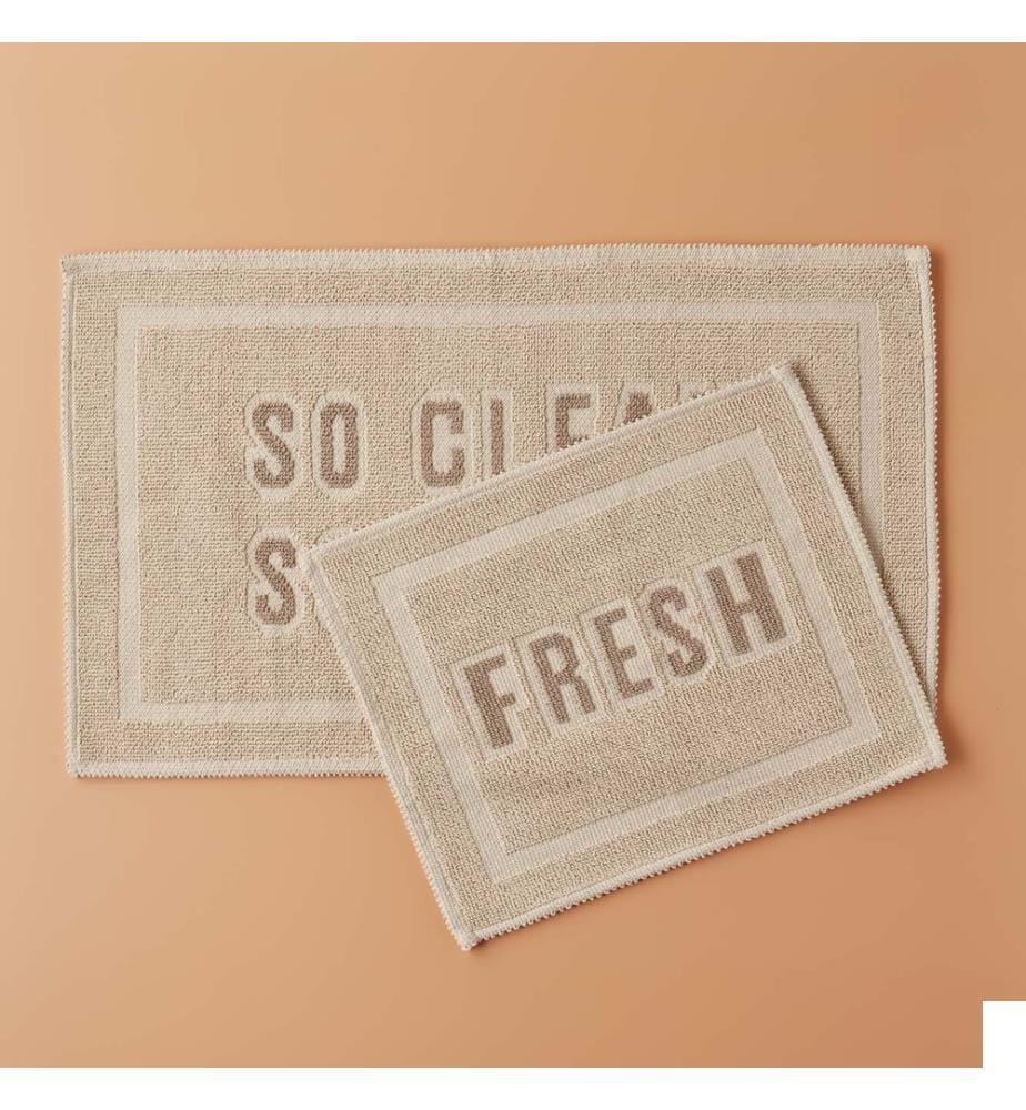 Set de balais Clean & Fresh 60x100 cm - Crème