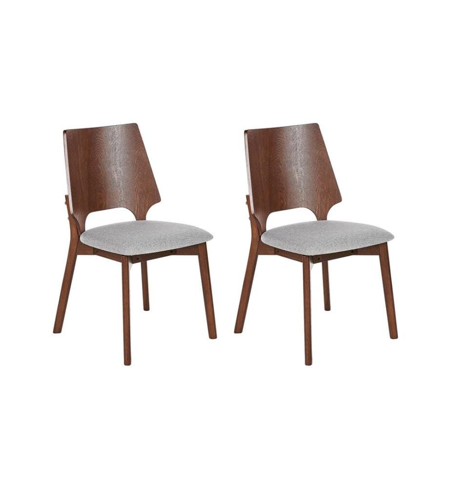 Lot de 2 chaises de salle à manger ABEE Marron foncé